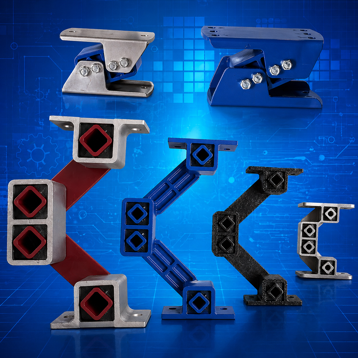 Heavy Duty Anti-Vibratory Oscillating Mounts