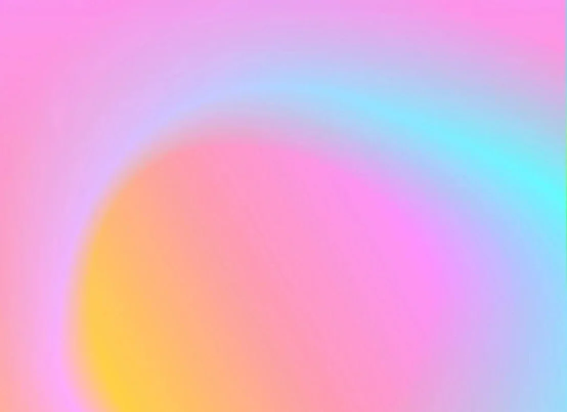 Soft pastel gradient background with pink, purple, yellow, and blue hues blending together.