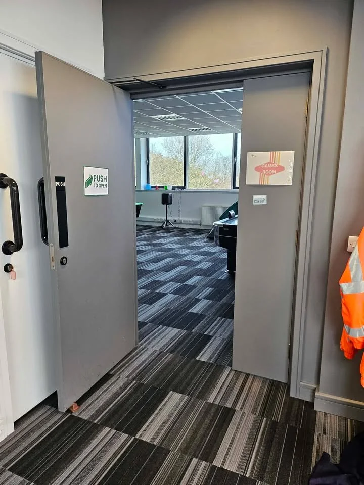 Door to our games room which  is a fun and engaging space where individuals can enjoy recreational activities, build friendships, and develop social skills in a relaxed setting.