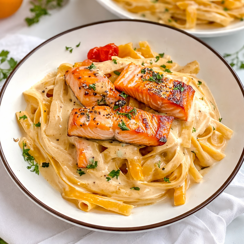 Salmon pasta