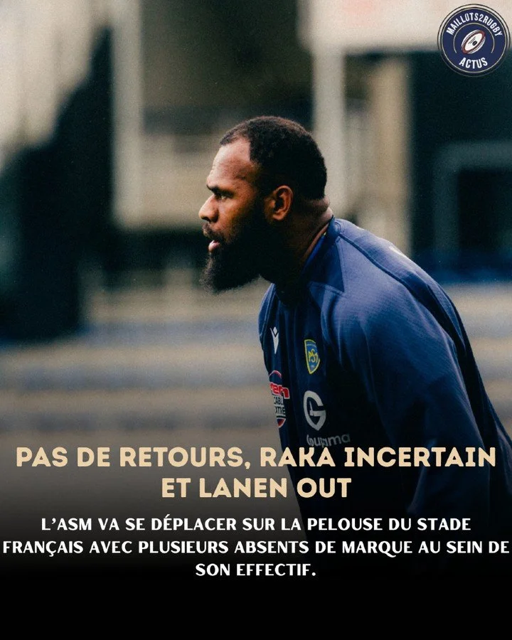 𝙎𝙖𝙡𝙚 𝙥𝙚𝙧𝙞𝙤𝙙𝙚 🤕

En plus de la d&eacute;faite contre le MHR, Clermont devra se passer d'Akhaladze, Tixeront, Tolofua, Lanen.
De plus, Alivereti Raka a du &eacute;court&eacute; sa s&eacute;ance. Il est sorti en boitant bas.

#asm #asmrugby 