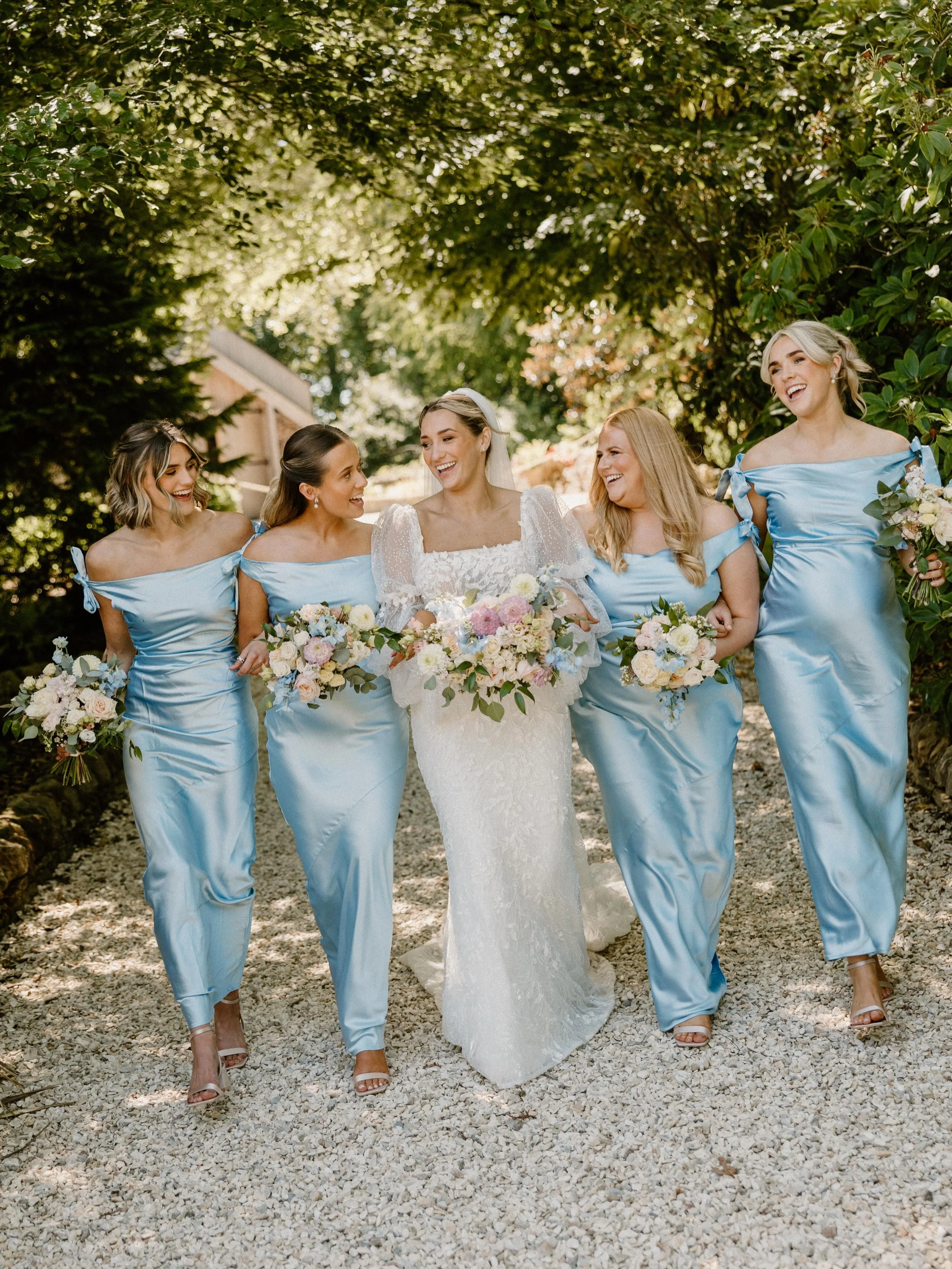 Chloe &amp; the gals 🩵 

@amylouphotography 
@haltongroveweddings 
@videographybymine 
@yapbridal 
@wildintyne 
@x_beautybybecca 
@weddingsinnorthumberland 
@charlotte.violinist 
@bridalhairbycm_ 

#northumberlandwedding #northeastweddingphotographe