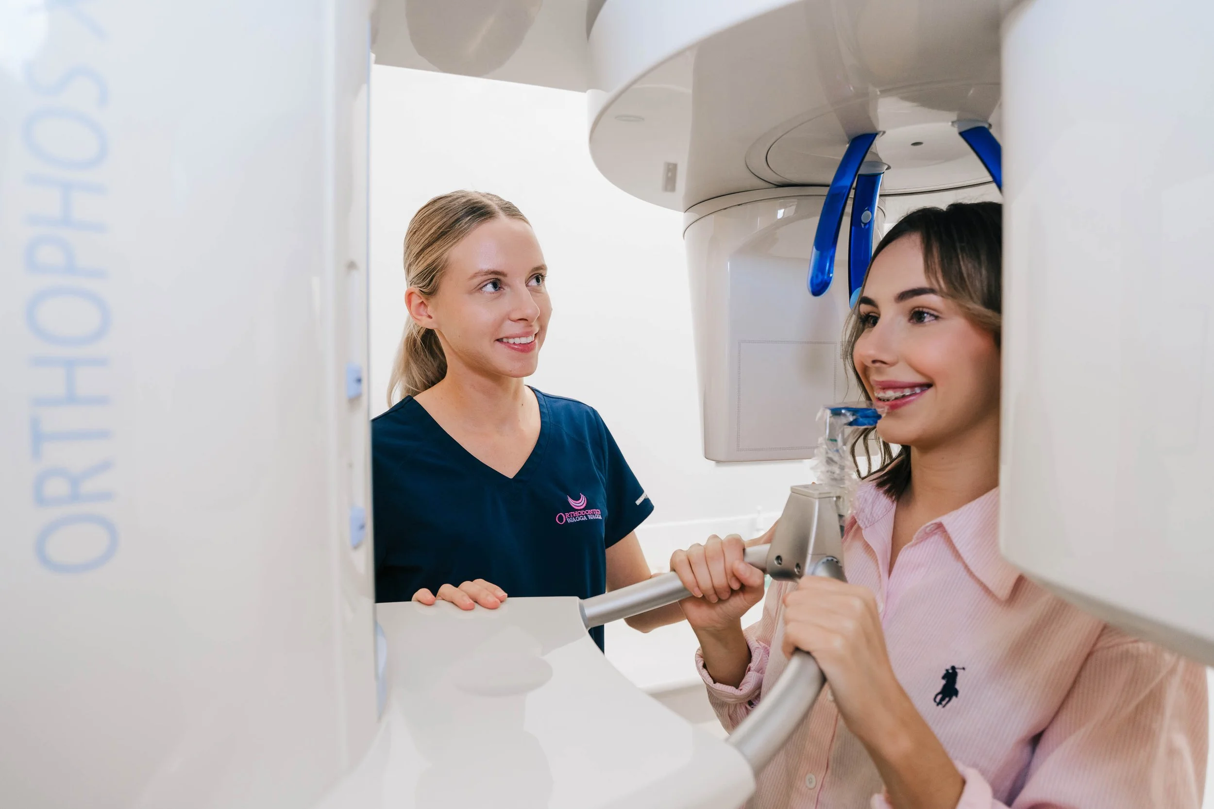 Patient undertaking 3D dental scan