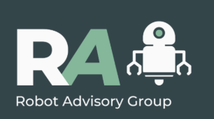 Logo for the Robot Advisory Group featuring the letters 'RA' and a stylized robot illustration.