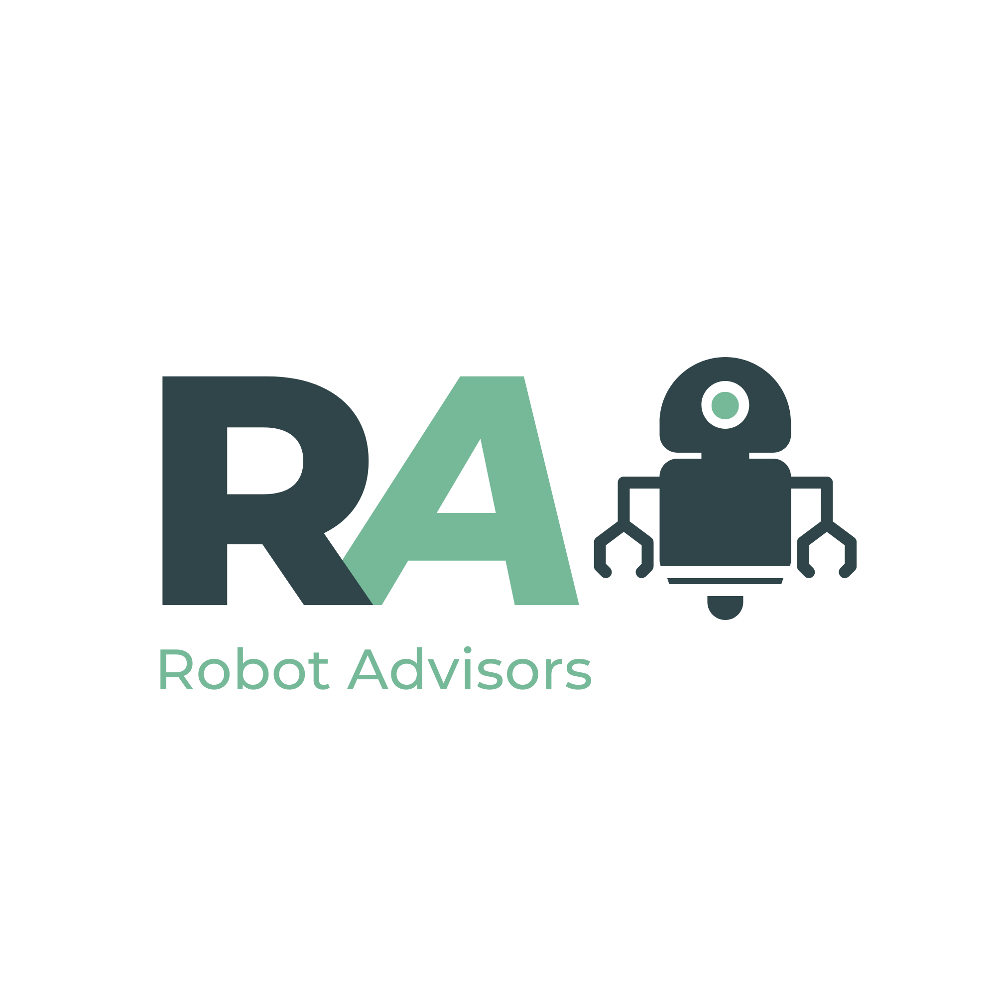 Logo for Robot Advisors, featuring the initials 'RA' and a robot icon, with the text 'Robot Advisors' underneath.