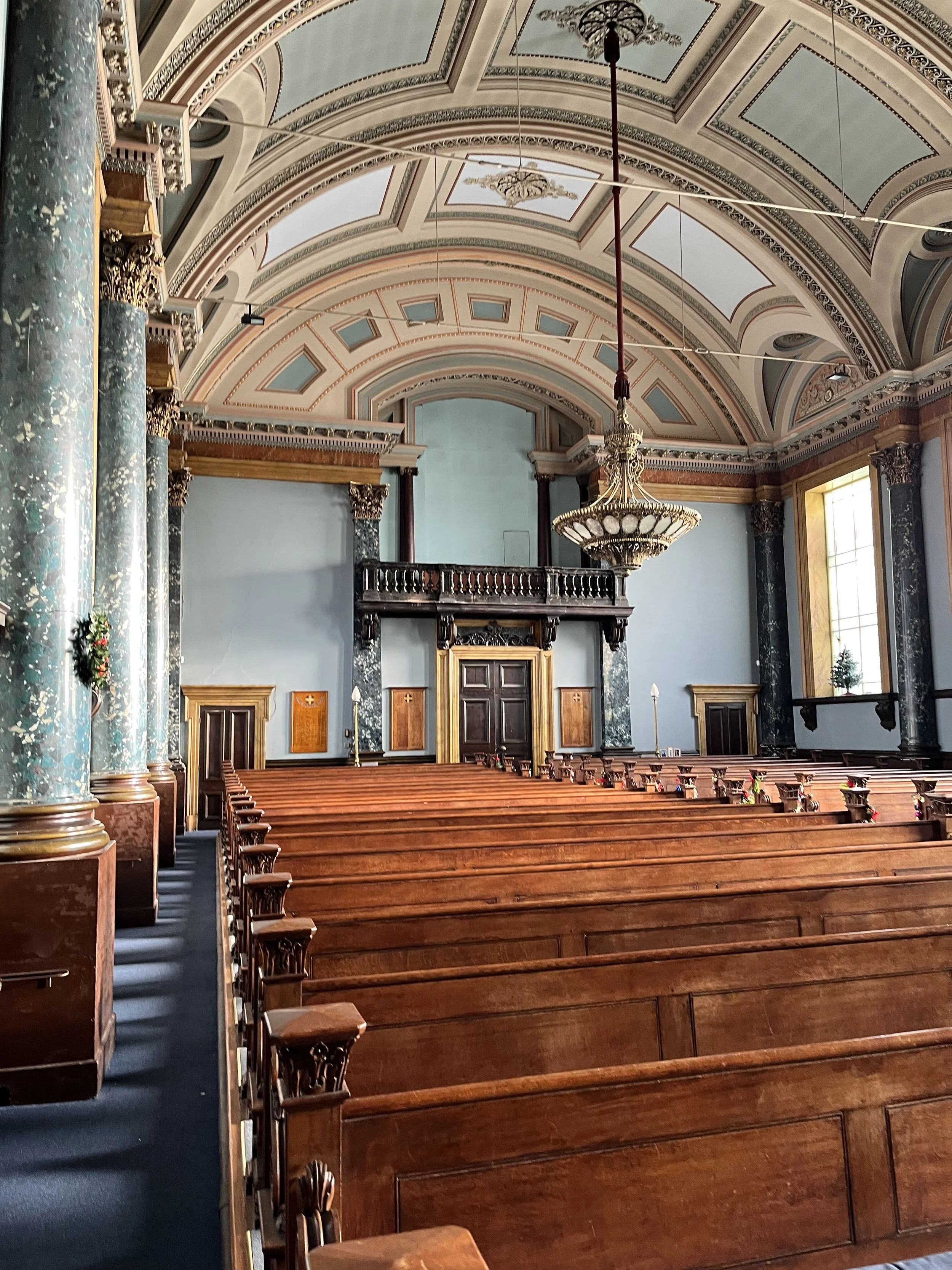View towards towards the entrance doors
