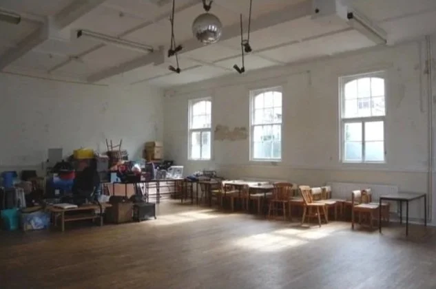 The Parish Hall with substantial damp to the walls and used as general storage