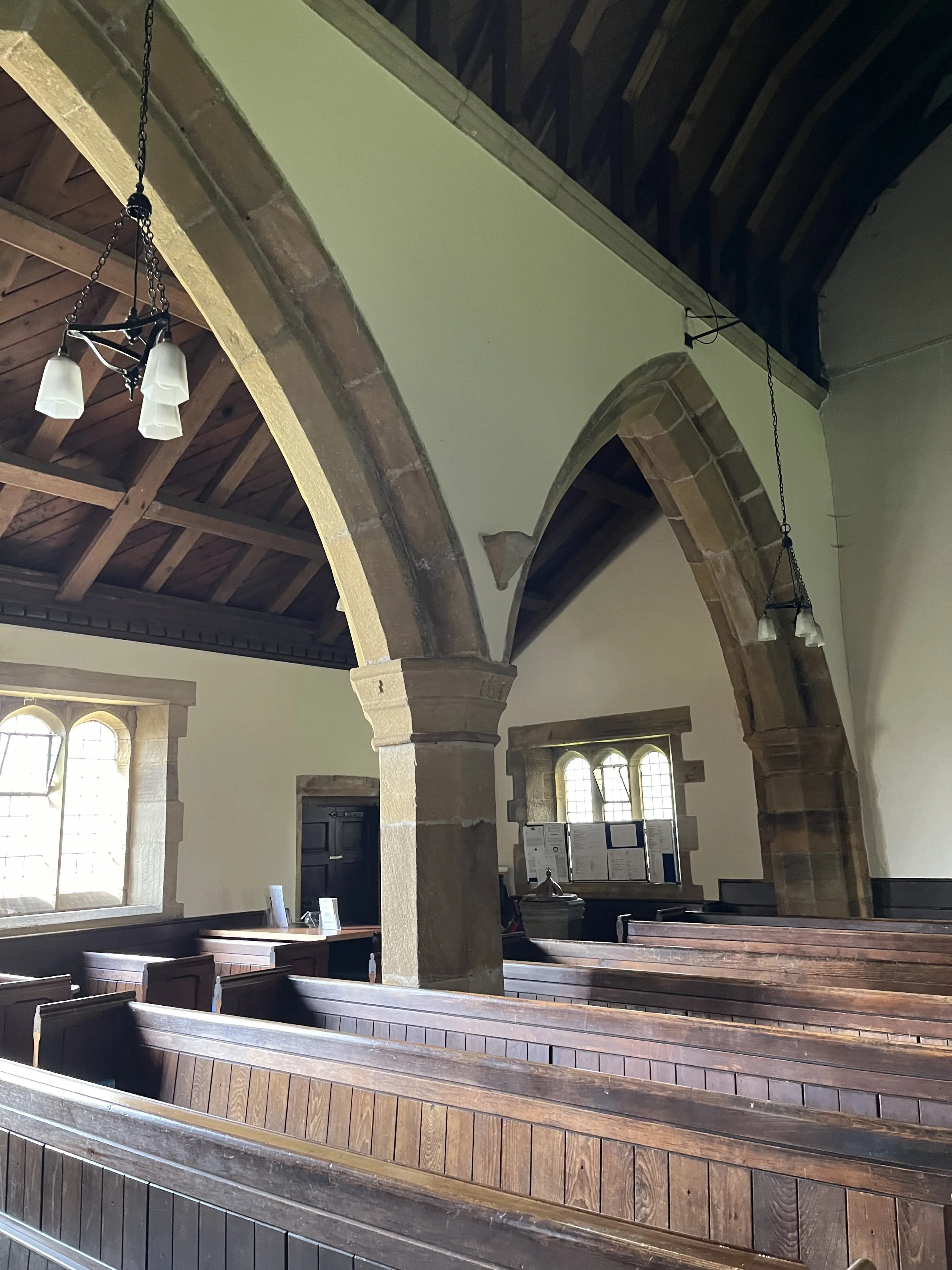 View of the arches dividing the nave from the north aisle