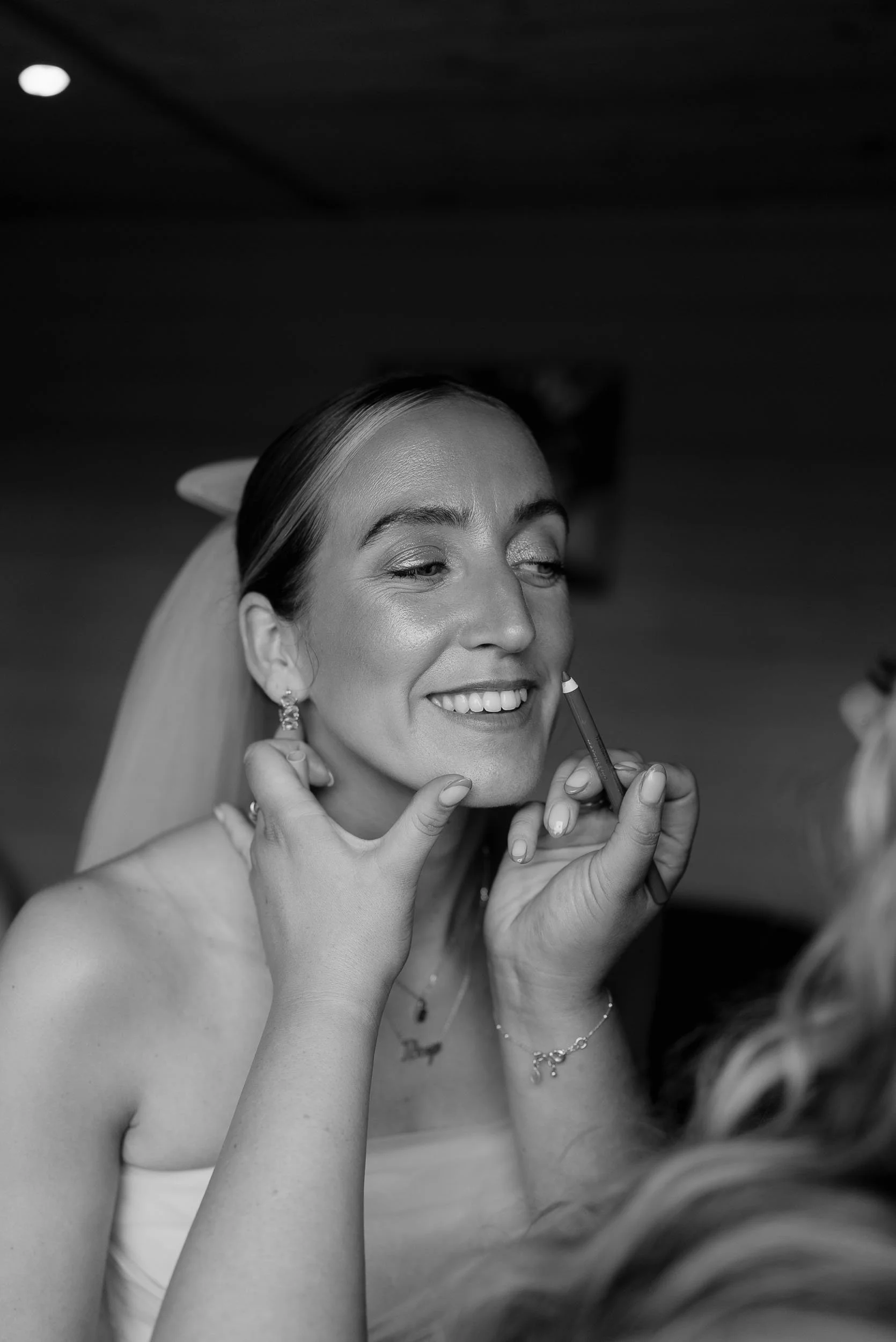 Bridal preparations documentary close up 
