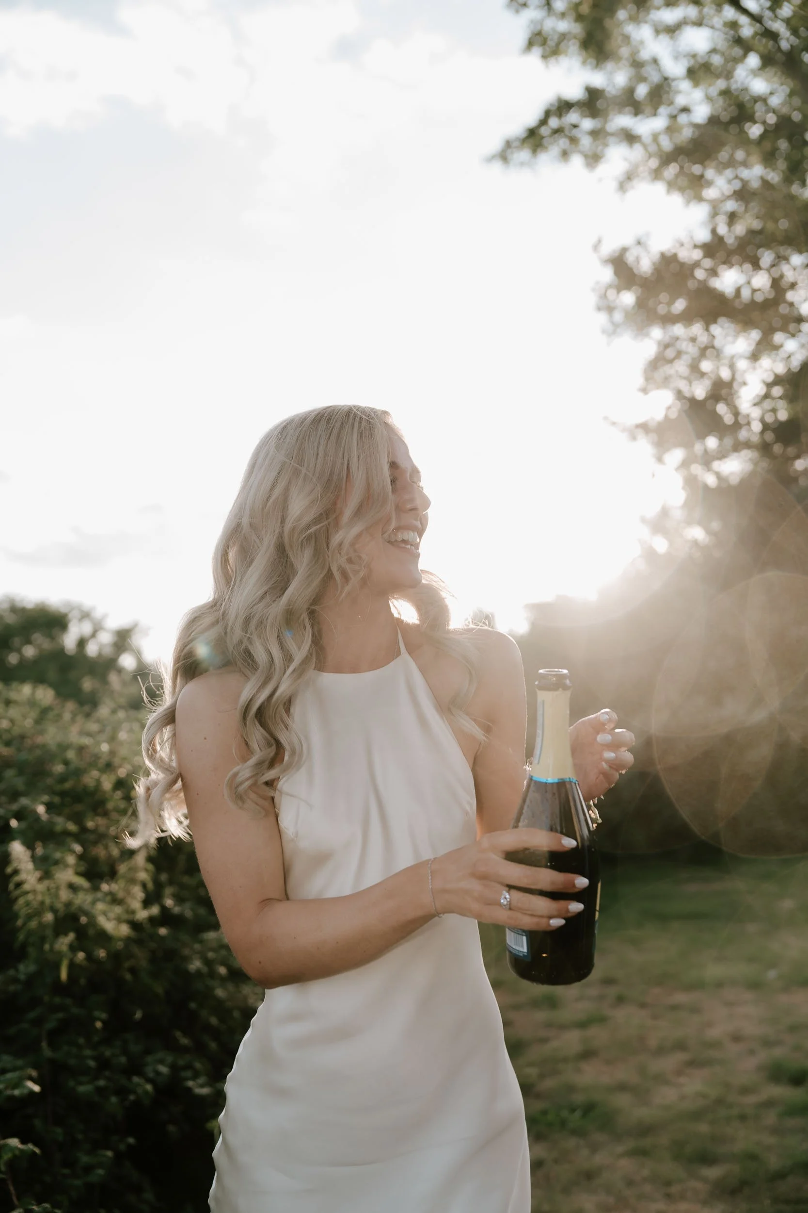 Natural wedding photography couple portrait golden hour Wales