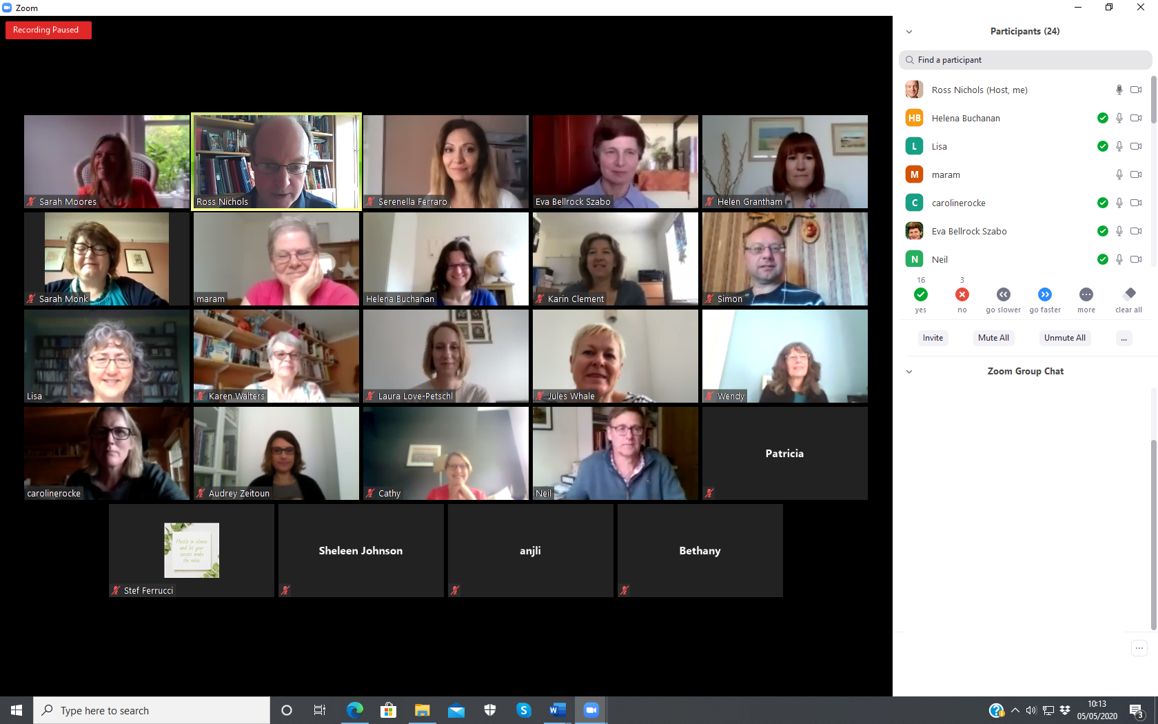 Ross Nichols hosting the online Salisbury International Coaching Week during COVID.