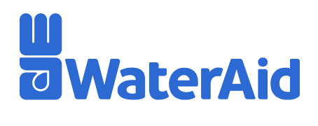 WaterAid logo with the word 'WaterAid' in blue text.