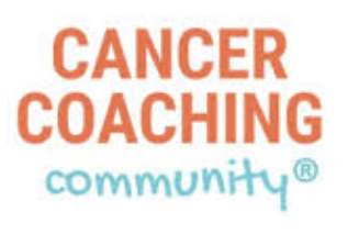 Logo for Cancer Coaching Community - Orange and blue text