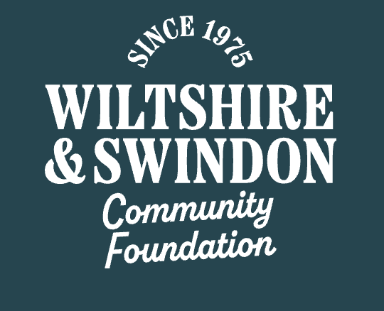 Logo of Wiltsire & Swindon Community Foundation, established in 1975, with white text on a dark teal background.