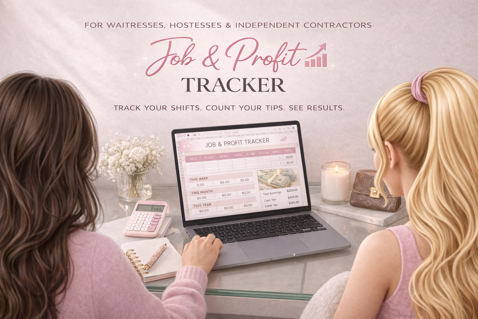 Free Limited Time - Job Profit Tracker - THE WAITRESS DIARIES
