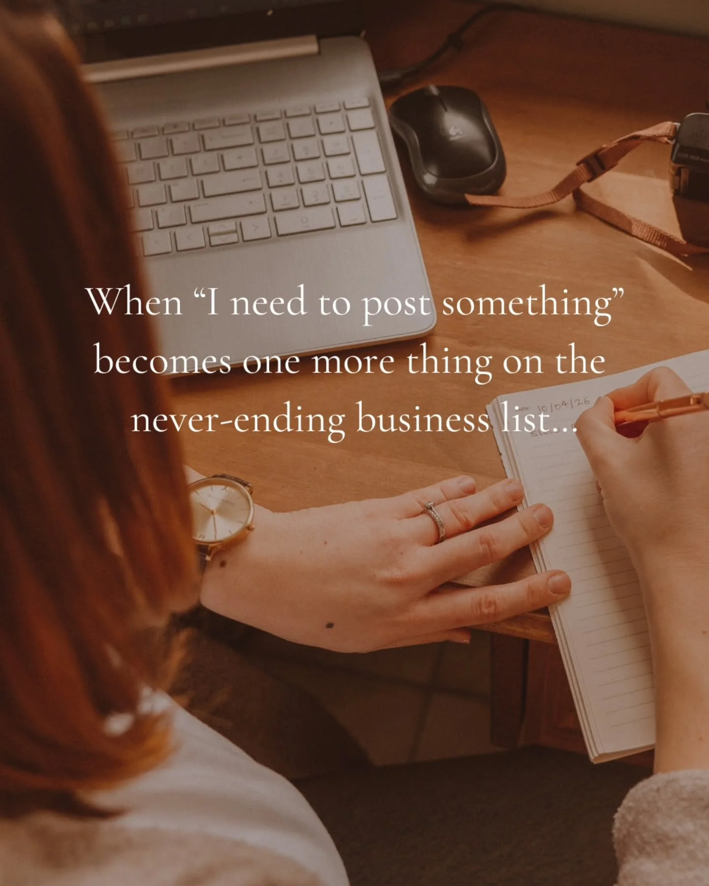 It can feel like a lot, can&rsquo;t it?

Trying to run the business you care so much about, while also keeping up with the constant need to show it online.

And it&rsquo;s not because you don&rsquo;t want to share it. Usually, it&rsquo;s because you&