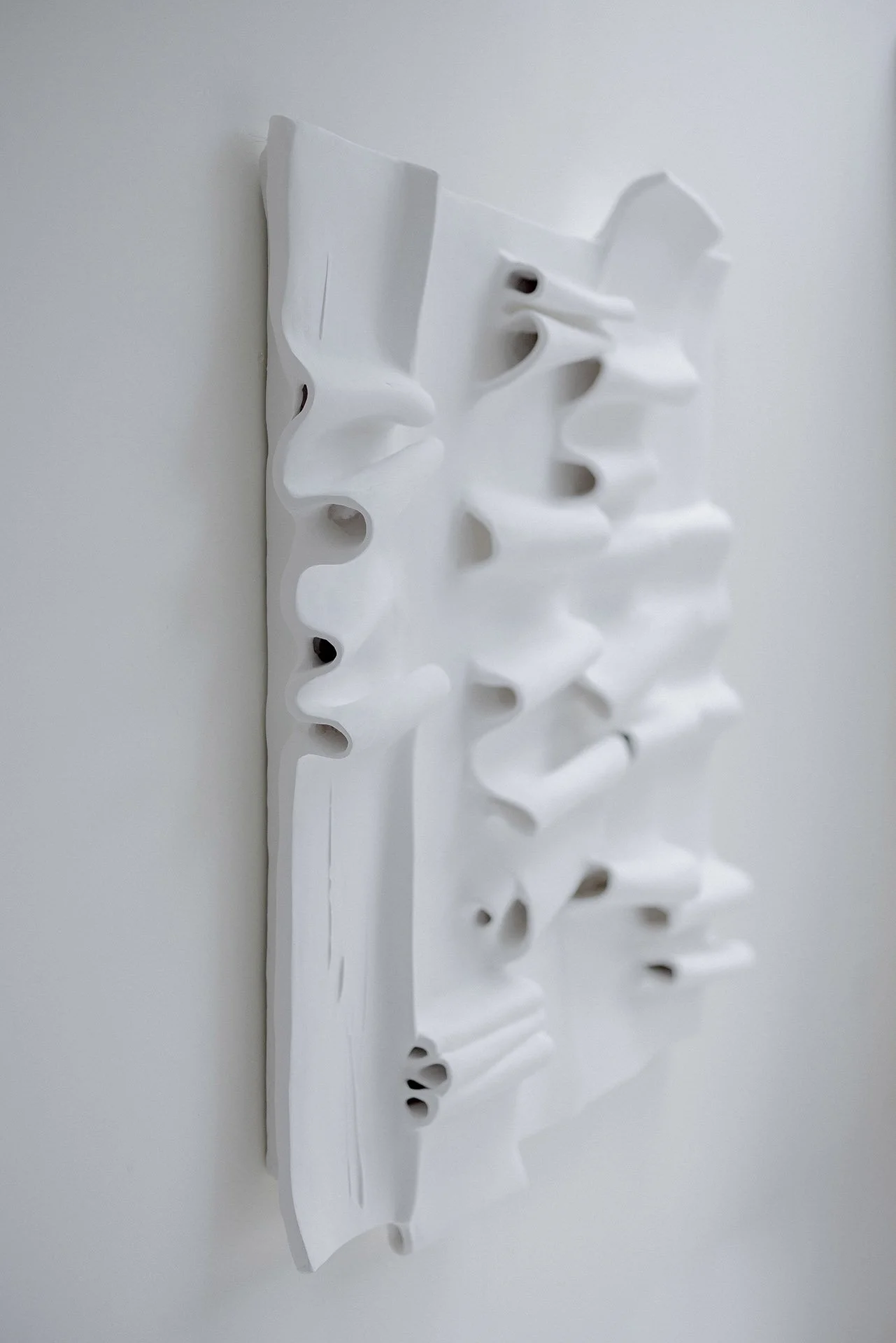 The Pulse installed - large textured wall art for modern minimalist interiors