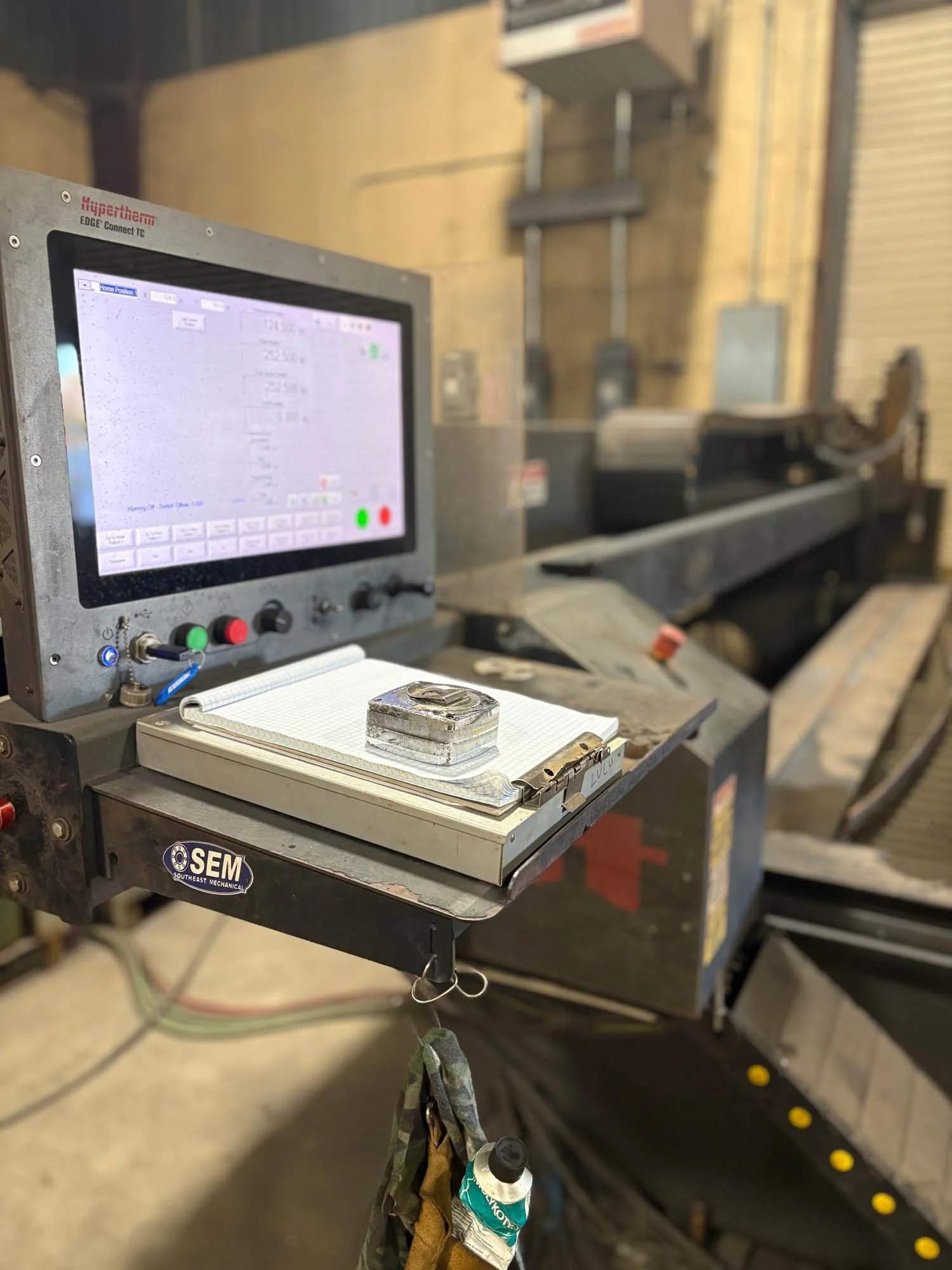 machine in an industrial shop