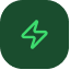 Green icon with a white lightning bolt symbol.