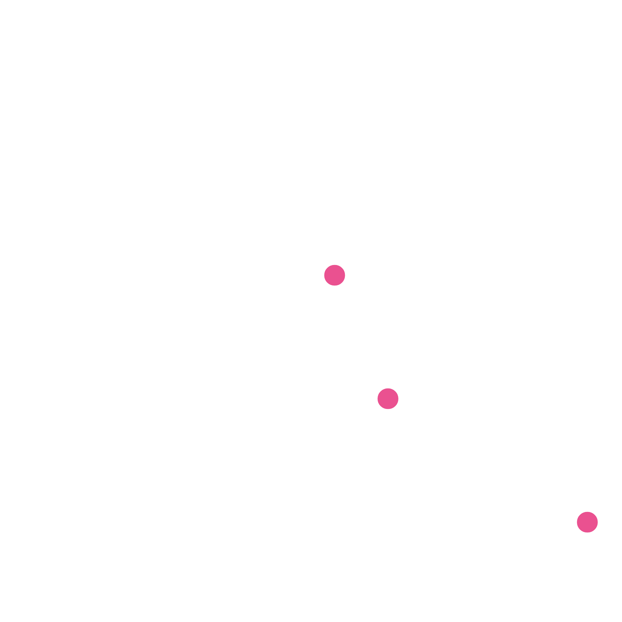 Schwarzes Bild mit weißen Text: »Der beste Ort, um dein Buch, deine Marke, dein Business« und pinken Punkten an den Enden der Zeilen.