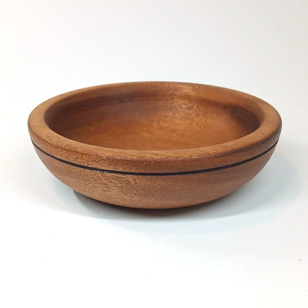 Handcrafted Sapele Wooden Bowl | Small Rustic Serving Bowl | Natural Wood Dish