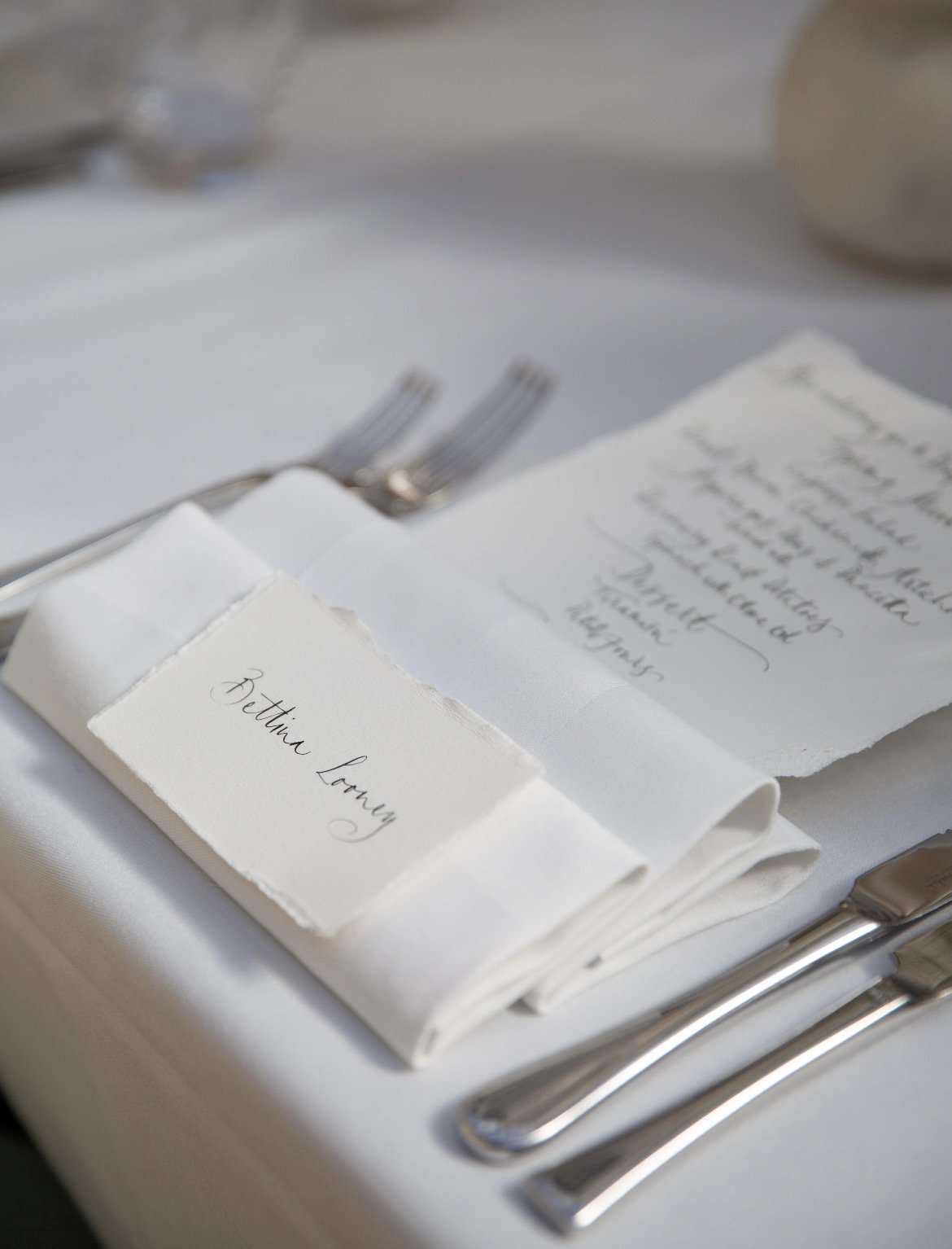 Luxury wedding calligraphy studio in London creating bespoke invitation suite