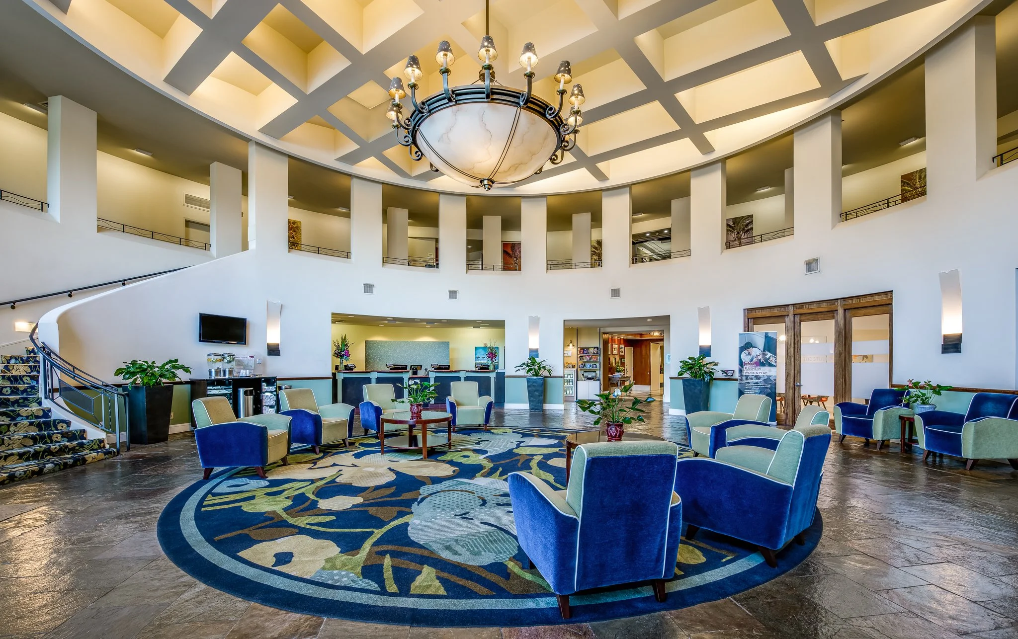 Hotel lobby in Palo Alto