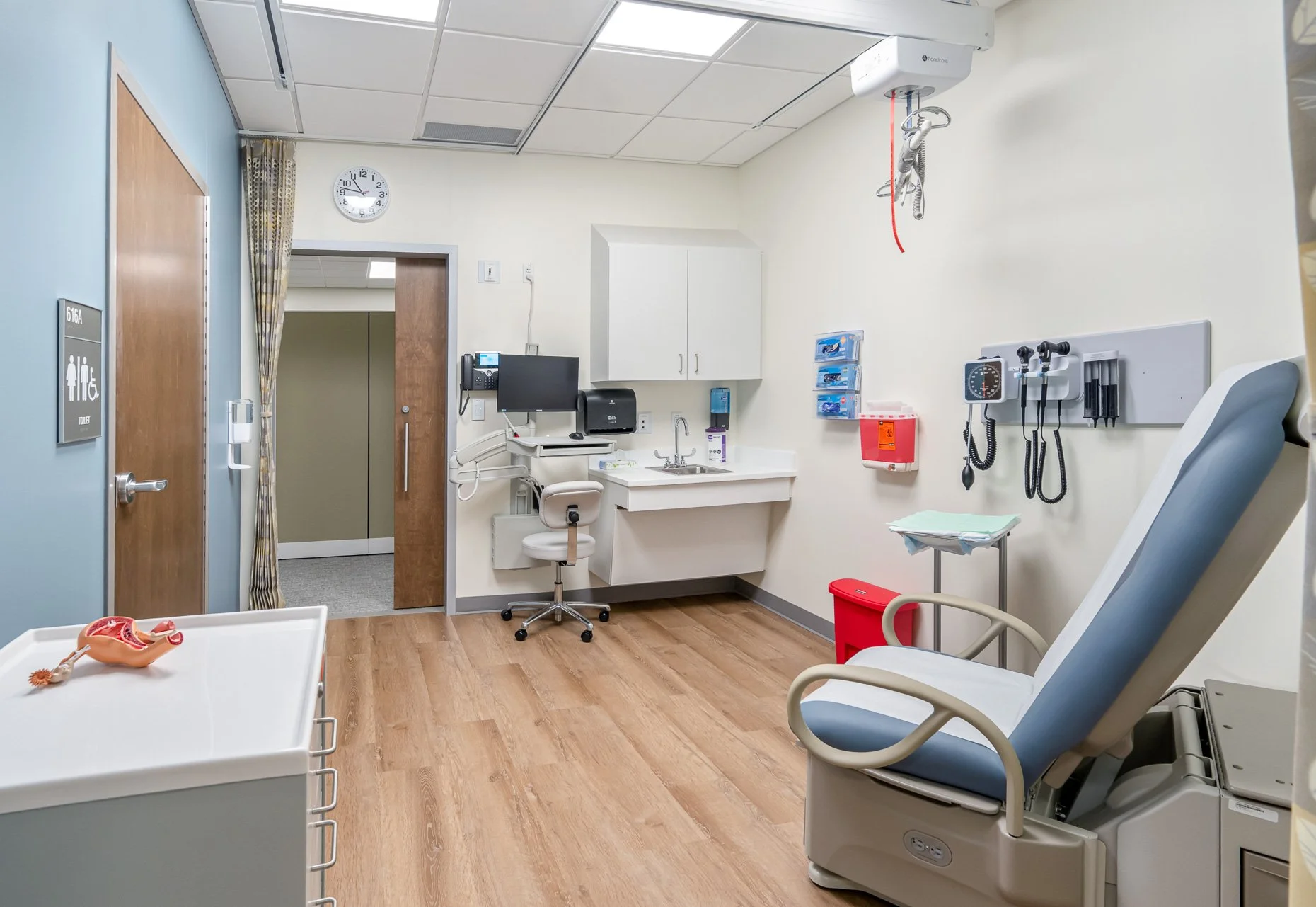 Medical exam room in Veterans clinic