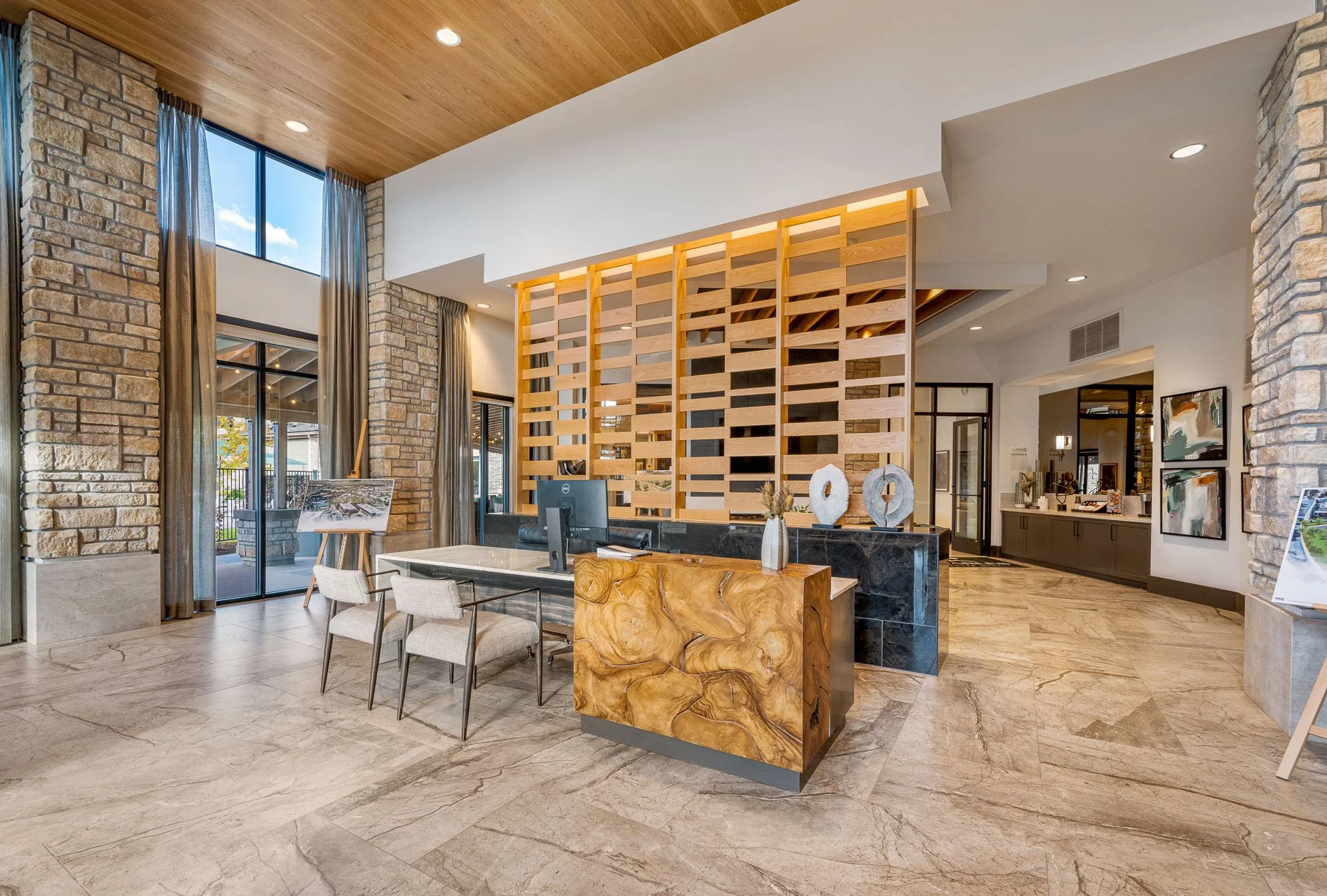 Lobby of apartment complex in Golden, CO