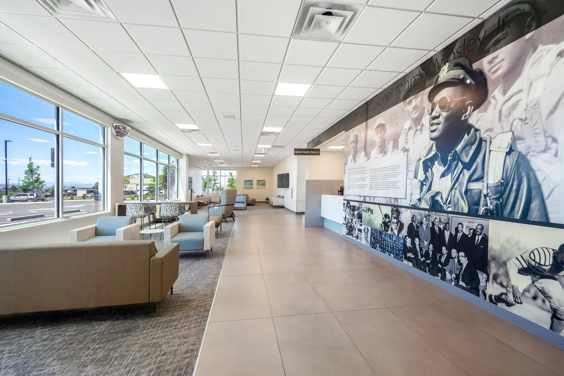Lobby area in Veterans clinic