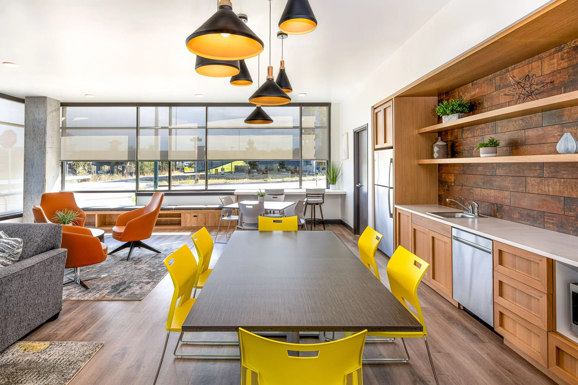 Communal area in apartment complex