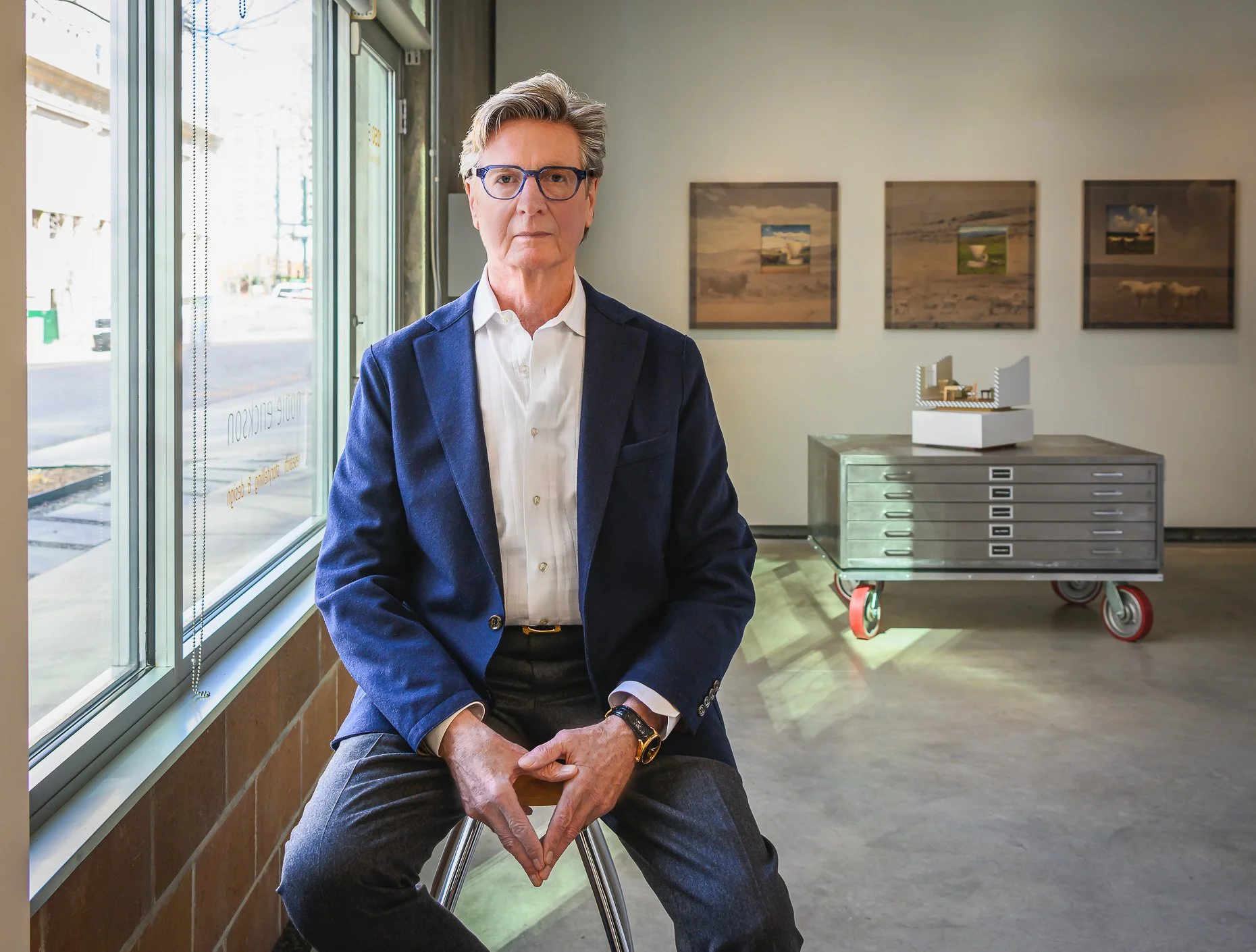 Man in his office branding photo