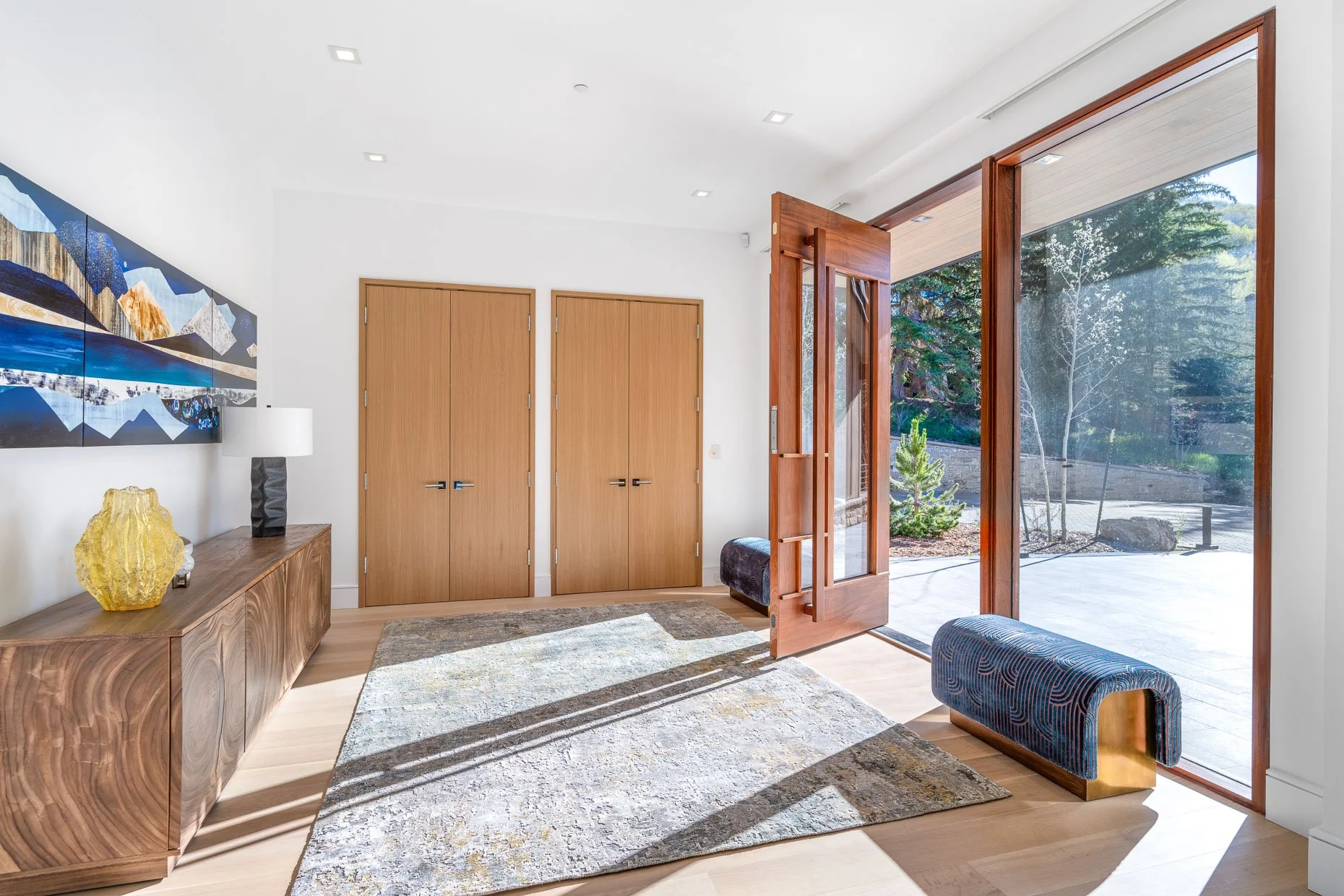 Sun-drenched entry into amazing home