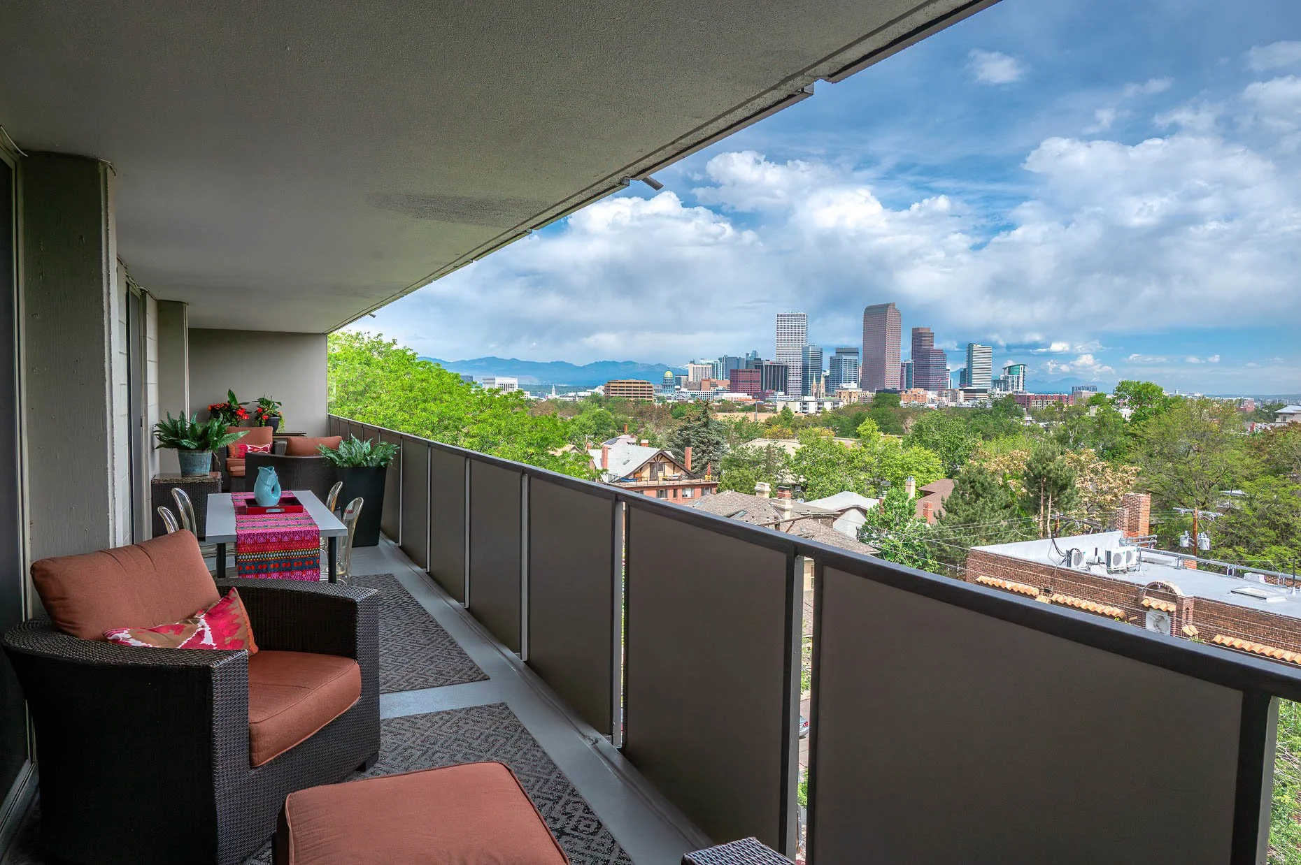 Downtown Denver view from Cheesman Park condo