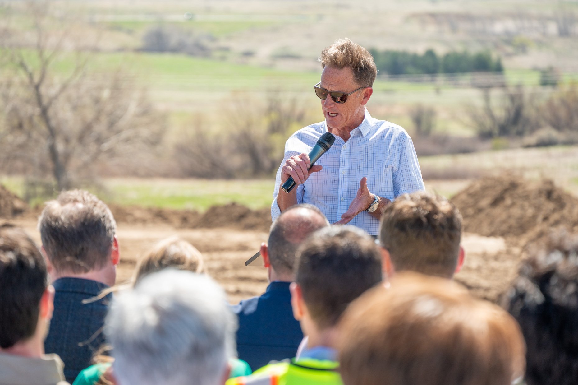 Speaker at ground-breaking event