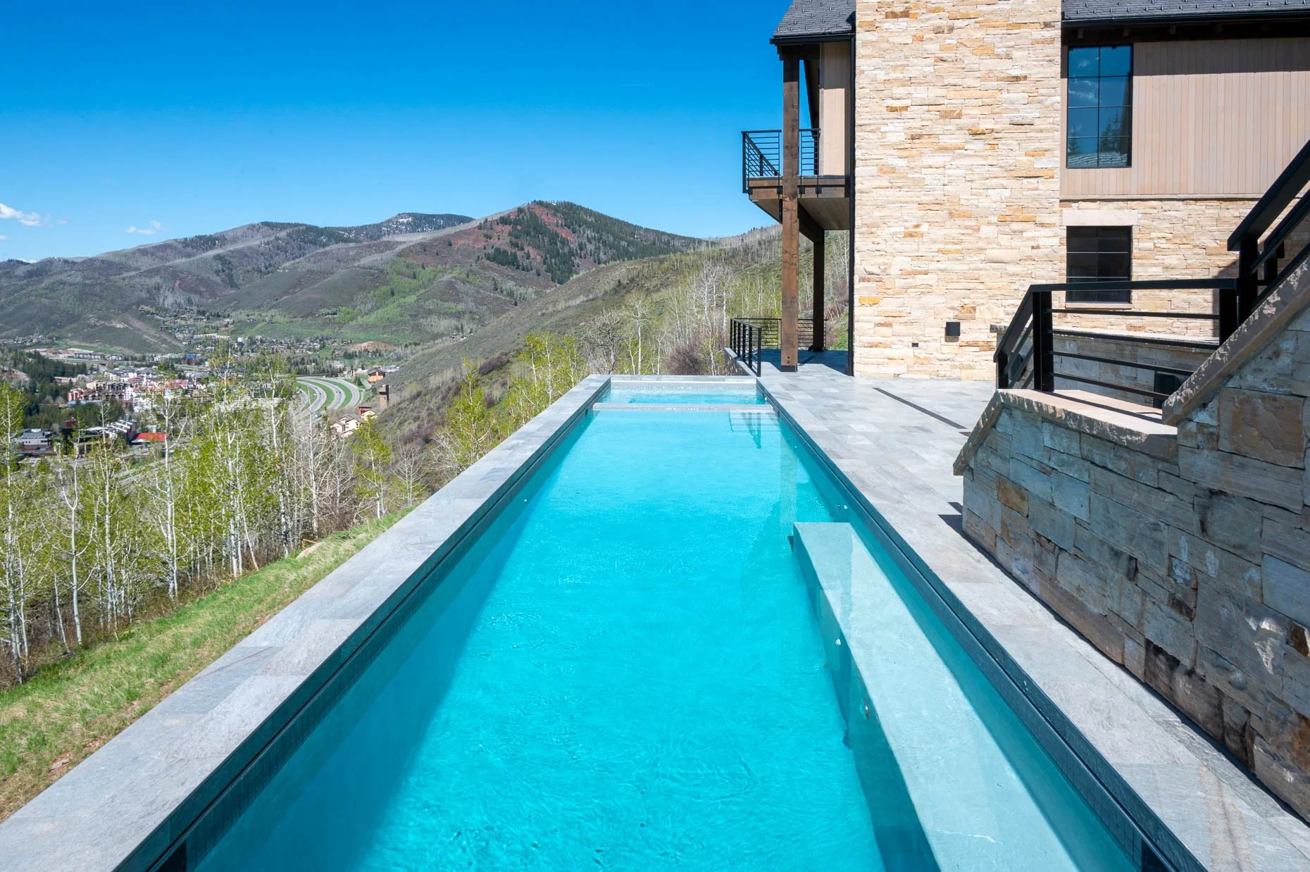 Pool area in Vail at $40 million dollar listing