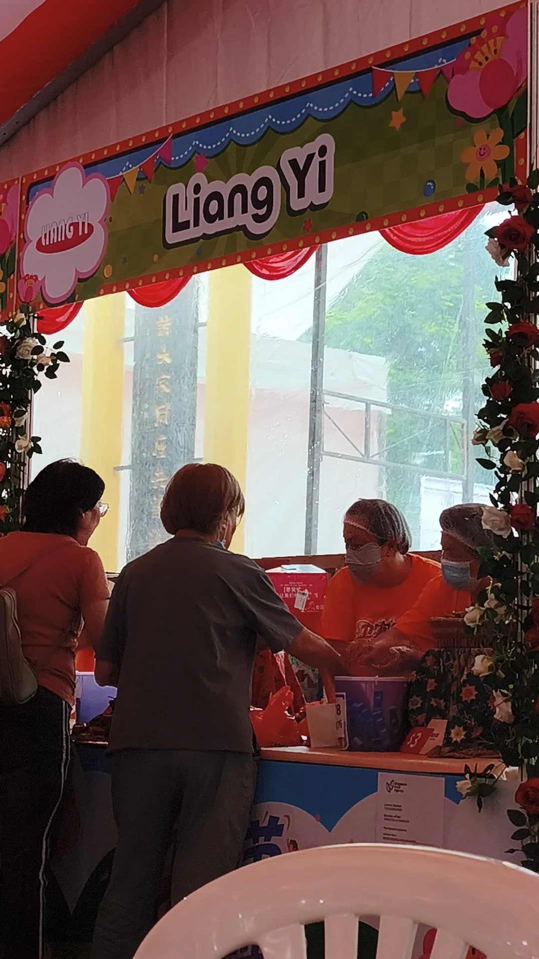 Customers queuing at our dumpling stall during the Vesak Day Carnival in Chinatown