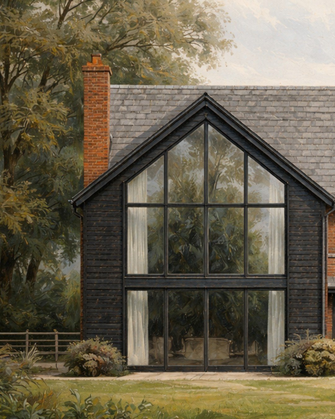 That contrast 👌

Blending traditional materials with modern design is where things get interesting.

A simple brick home can be completely transformed with:
&ndash; A glazed gable
&ndash; Dark cladding for contrast
&ndash; Clean, contemporary framin