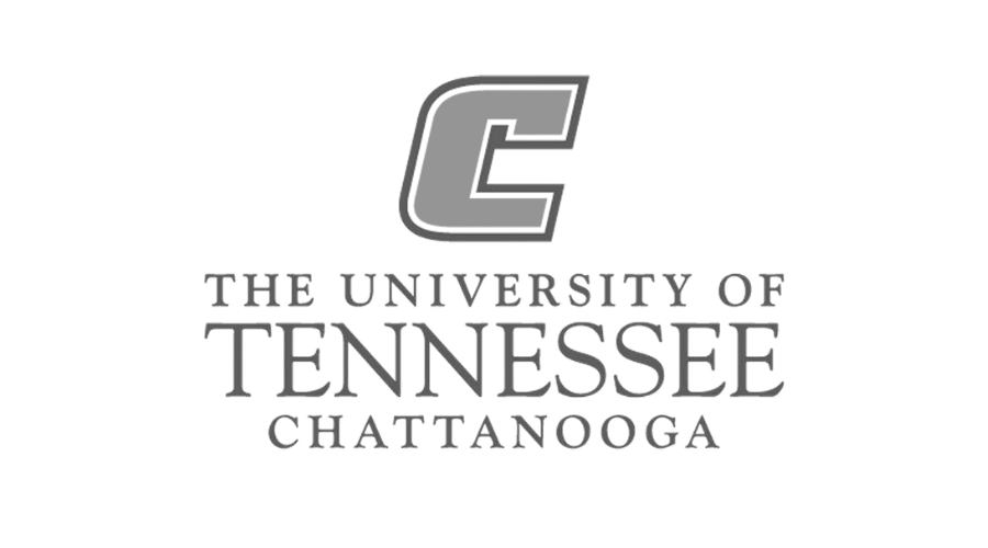 Logo of the University of Tennessee at Chattanooga, featuring a large stylized letter C and text.