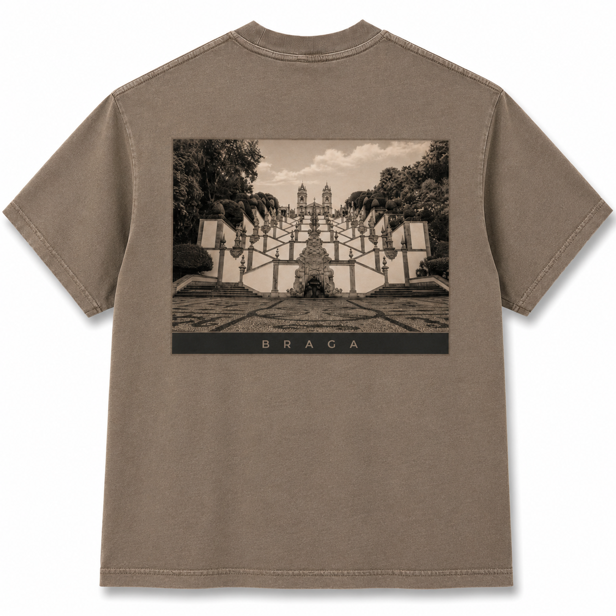 SAUDADE BRAGA Vintage Wash Cotton T-Shirt