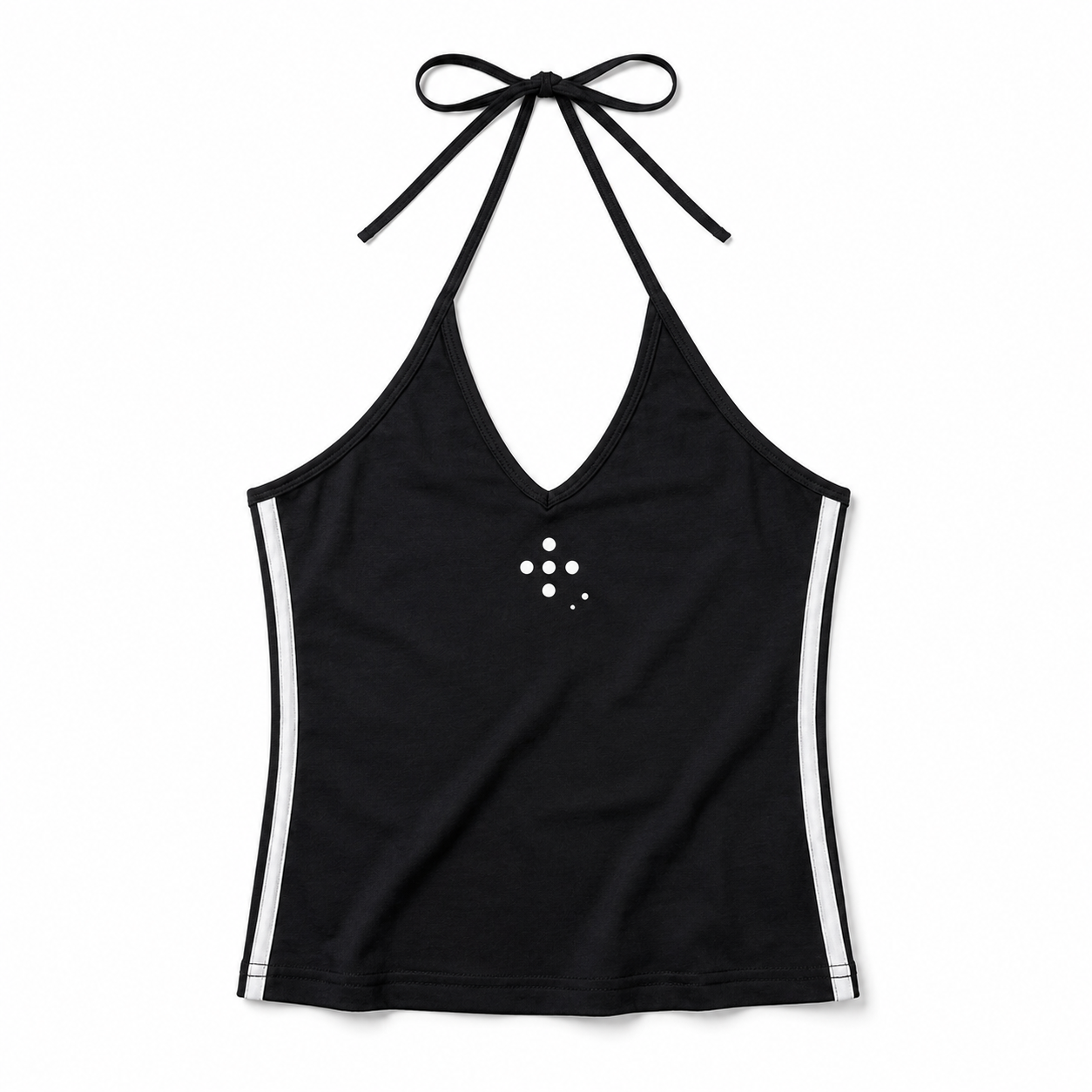 SINES Women's Color Block Halter Crop Tank Top
