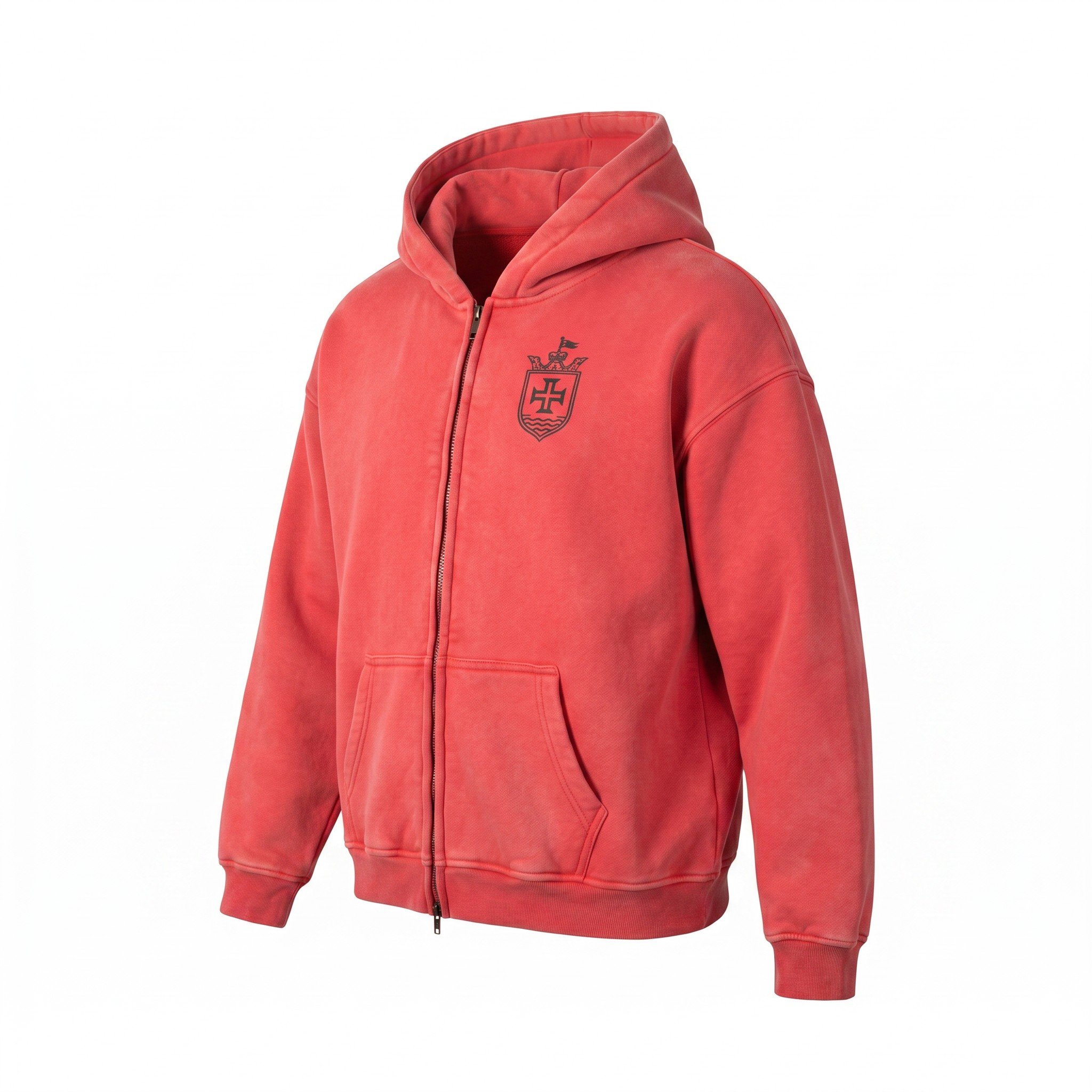 AVEIRO Zip-Through Boxy Fleece Hoodie