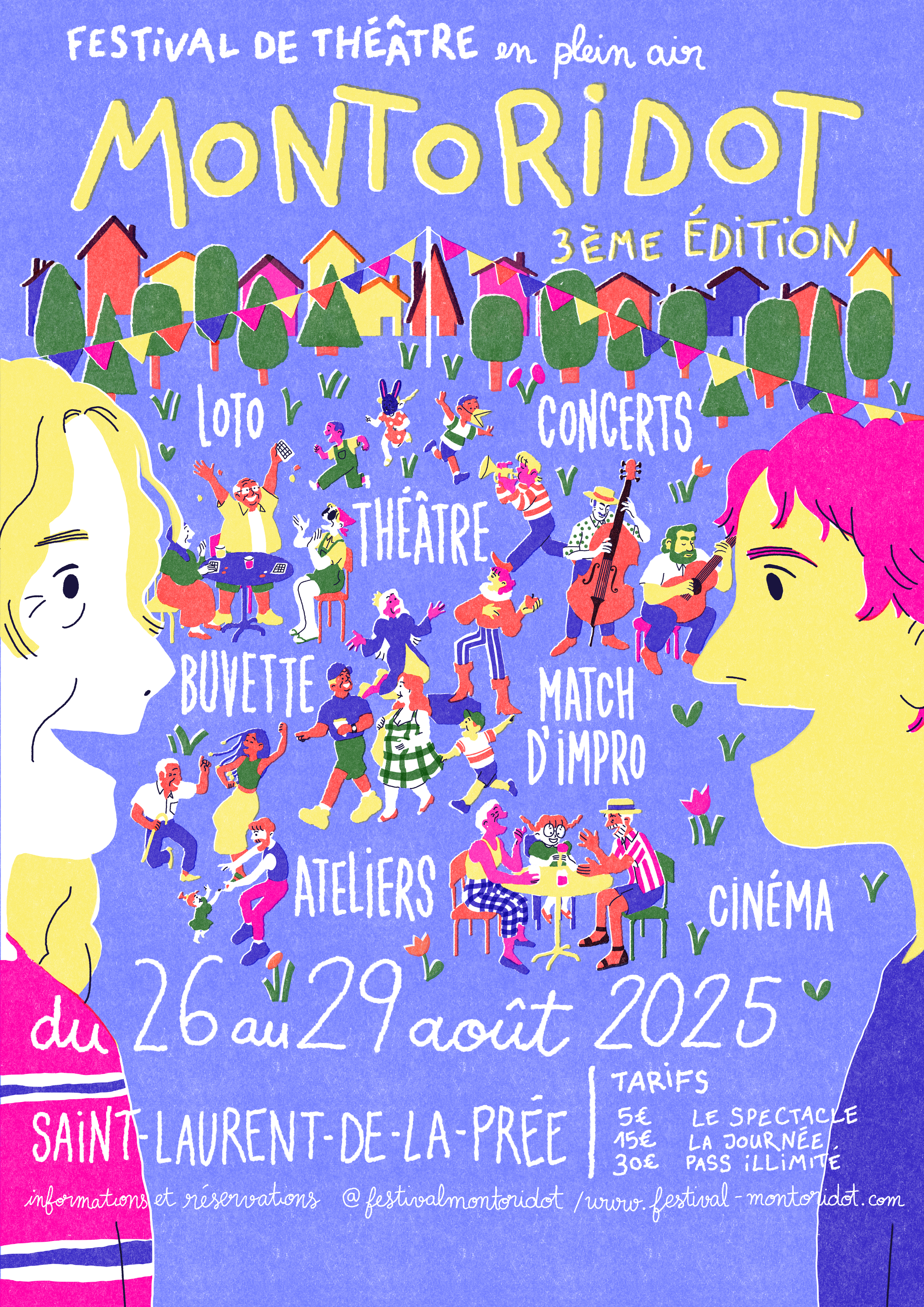 2025 | Affiche réalisée pour le festival de théâtre Montoridot, monté par la compagnie du petit Bourgeon