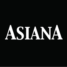 Black background with white text reading 'ASANA'