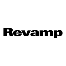 Revamp logo with bold black text on a white background.