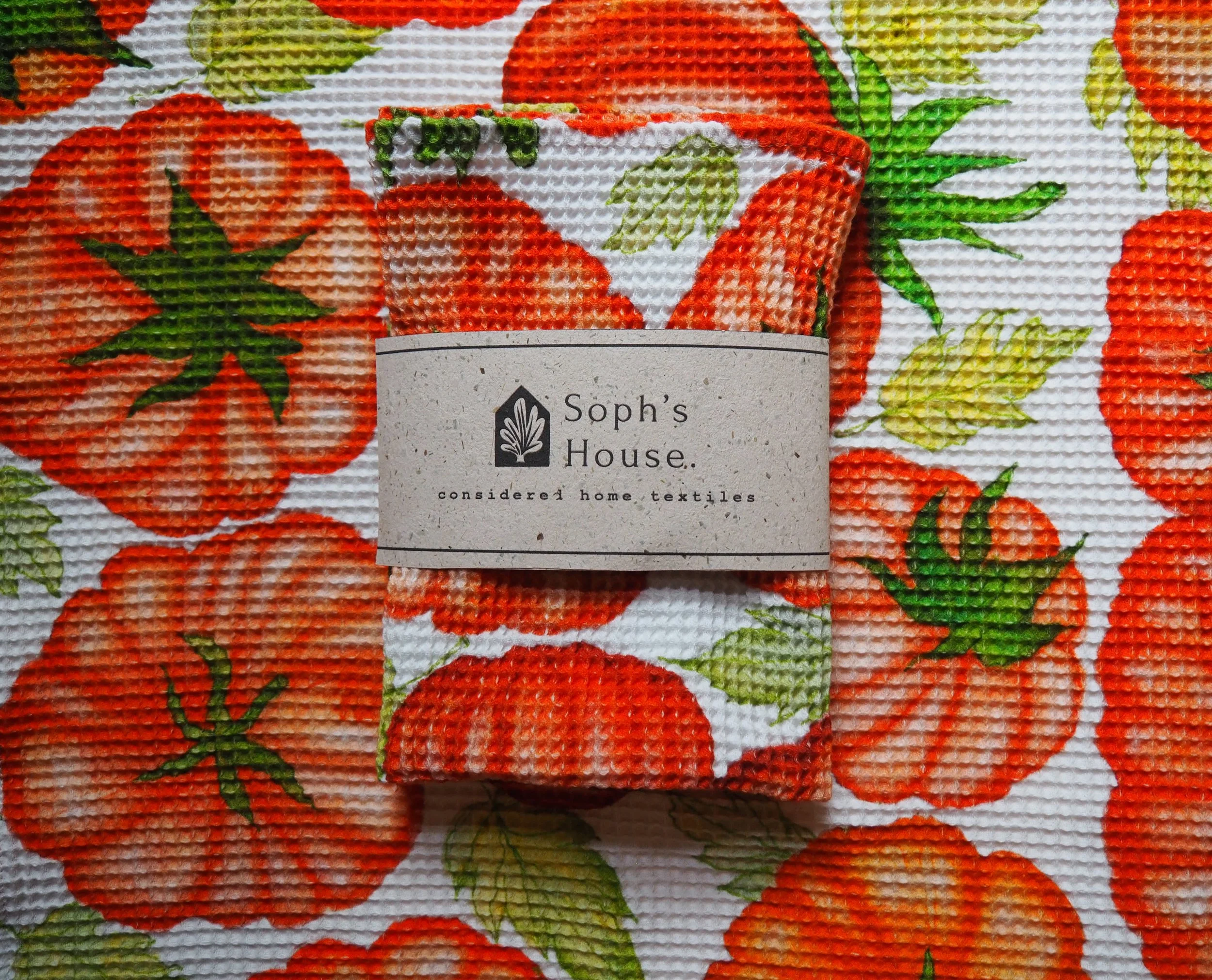 Tomato Waffle Tea towel