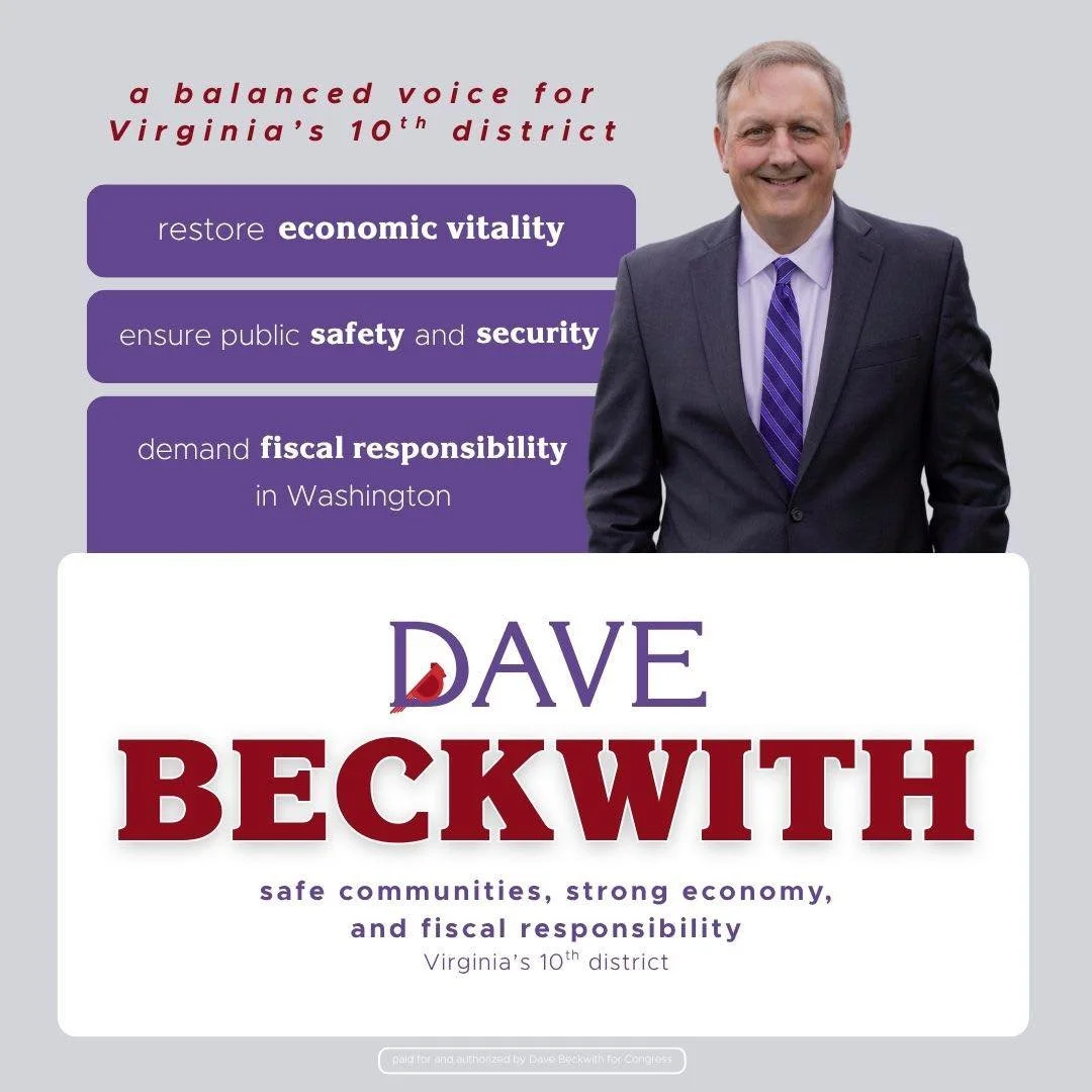 Today, I am officially announcing my candidacy for Virginia's 10th Congressional District.

I spent 30 years serving in the United States Air Force as a Deputy Assistant Secretary of War and Colonel. I have worked at the Pentagon, led complex nationa