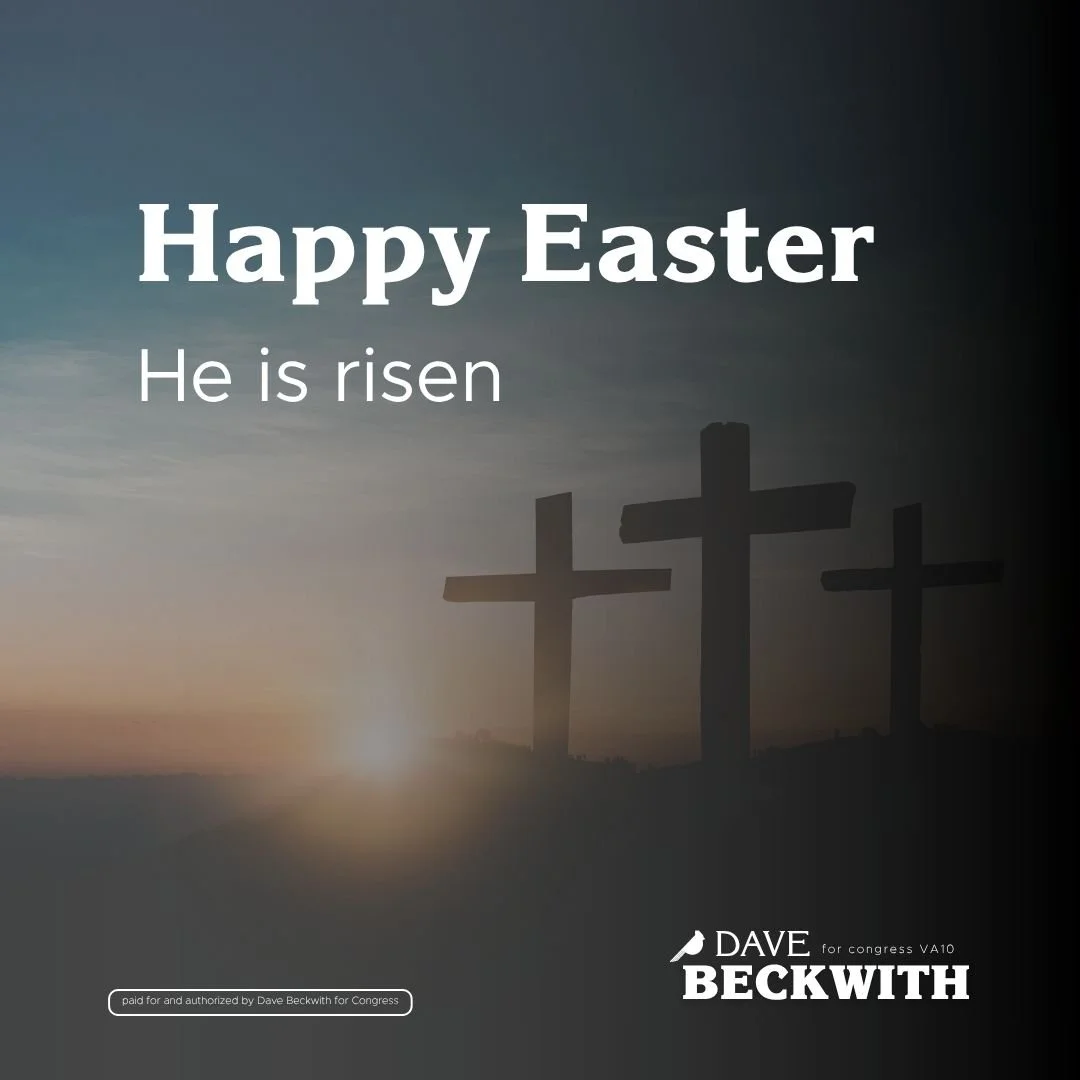 Wishing everyone in Virginia's 10th District a very happy Easter. This is a day that reminds us of something deeper than politics or policy. It is a day about hope, renewal, and the grace that binds communities together. From our family to yours, we 