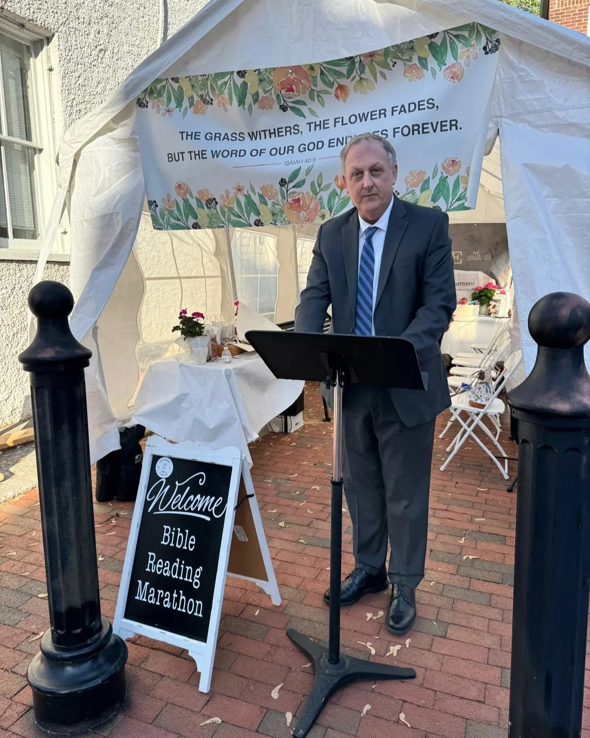 What a privilege it was to take part in the Loudoun Awakening Bible Reading Marathon in Leesburg. There is nothing quite like gathering with fellow believers to read God's Word aloud in the public square. This is exactly what the First Amendment was 