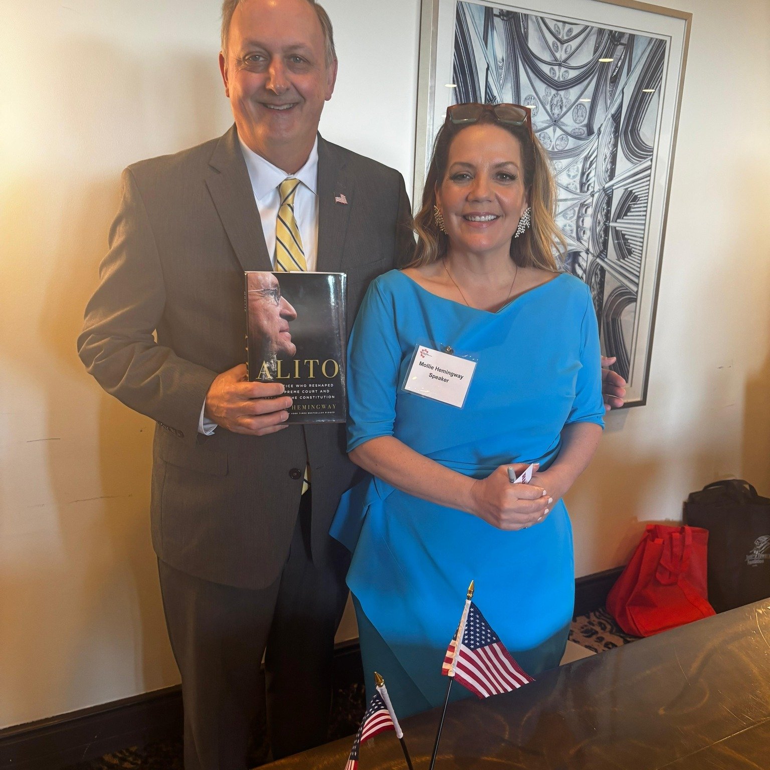 I had a great evening at the Northern Virginia Republican Business Forum at the Tower Club in Tysons Corner last Thursday. The highlight of the night was hearing Mollie Hemingway speak about her new New York Times bestselling book, "Alito: The J
